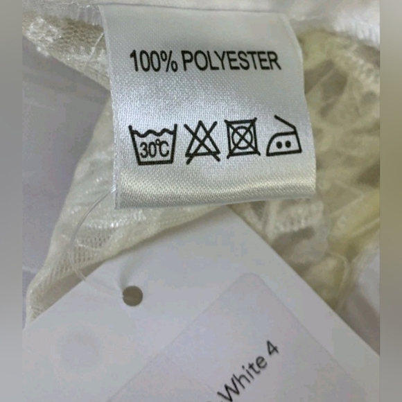 New!!! Tags!! Elegant White Wedding Lace Long Sleeve Dress Sz 18 - Picture 7 of 15